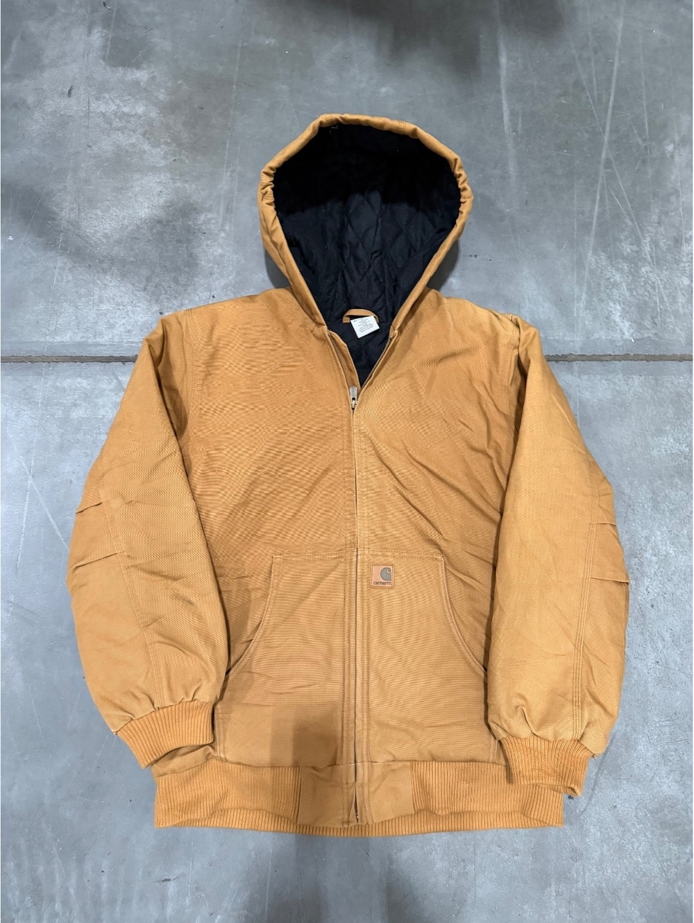 Vintage Carhartt Hooded Jacket Tan Youth XL 18/20